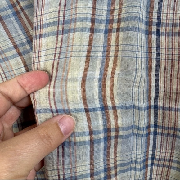 Vintage Levi’s Plaid Lightweight Pearl Snap Short Sleeve Shirt Size Medium - Picture 4 of 4